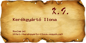 Kerékgyártó Ilona névjegykártya