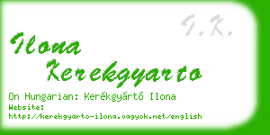 ilona kerekgyarto business card