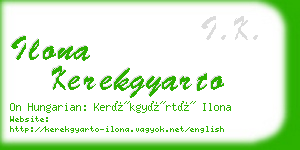 ilona kerekgyarto business card